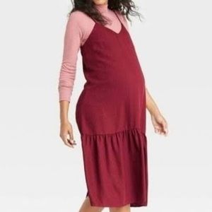 The Nines by Hatch Red Maternity Slip Dress | Maternity Dress